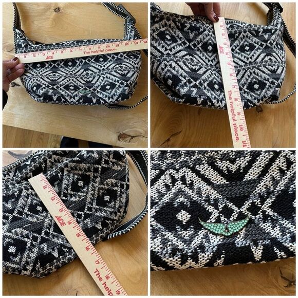 ZADIG & VOLTAIRE LE CECILIA FOLK JACQUARD HANDBAG AZTEC EMBROIDERED BOHO NWT - Picture 10 of 12